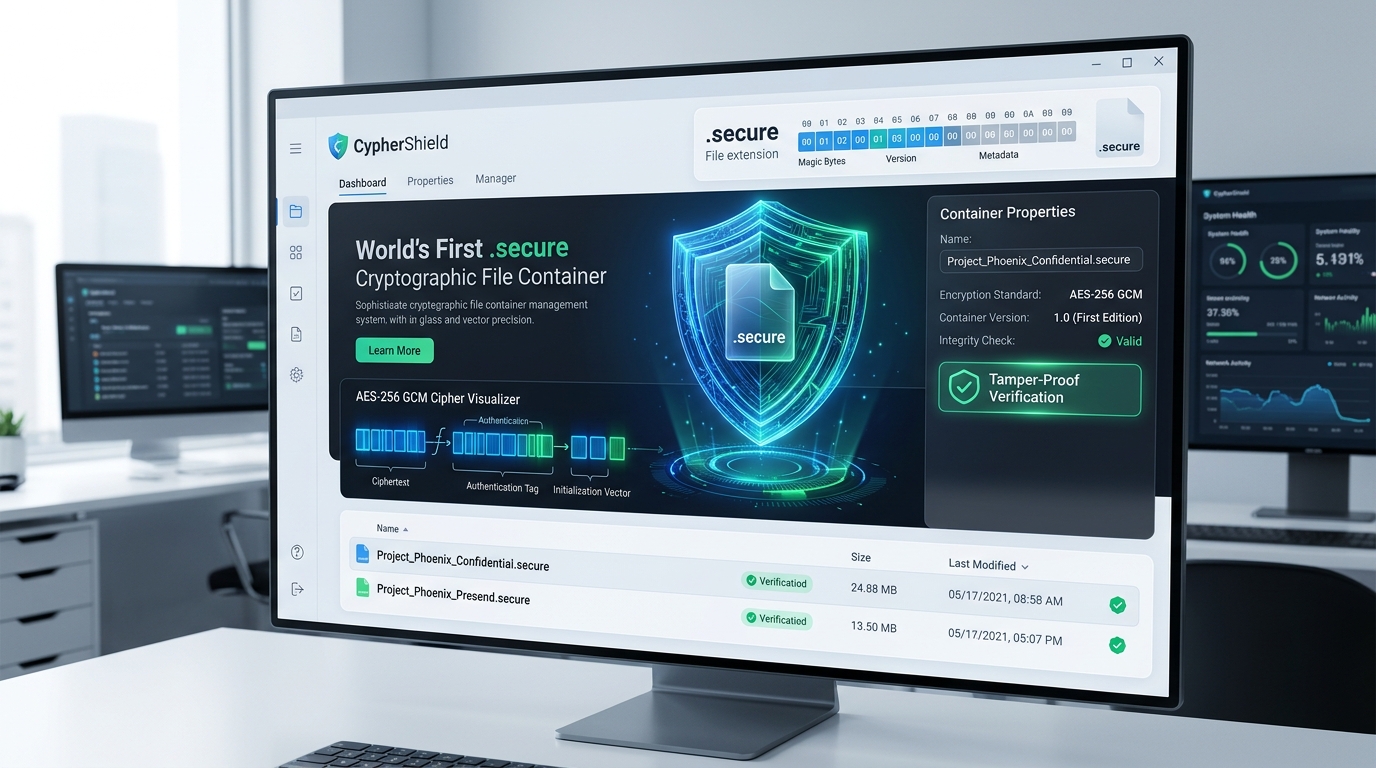 World's First .secure Cryptographic File Container Invented and Introduced by Coralgenz Global